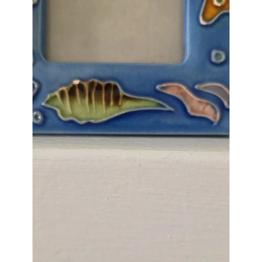 Ceramic Ocean-Themed Photo Frame